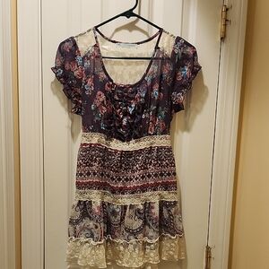 Maurices Sheer Boho Top Size M